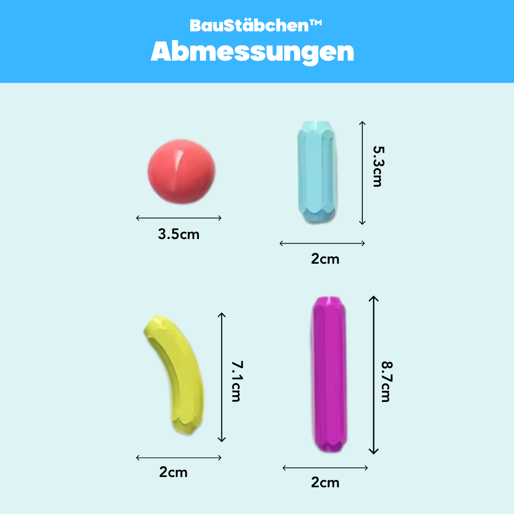 BauStäbchen™ - Magnetische Bauklötze