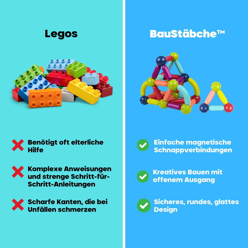 BauStäbchen™ - Magnetische Bauklötze